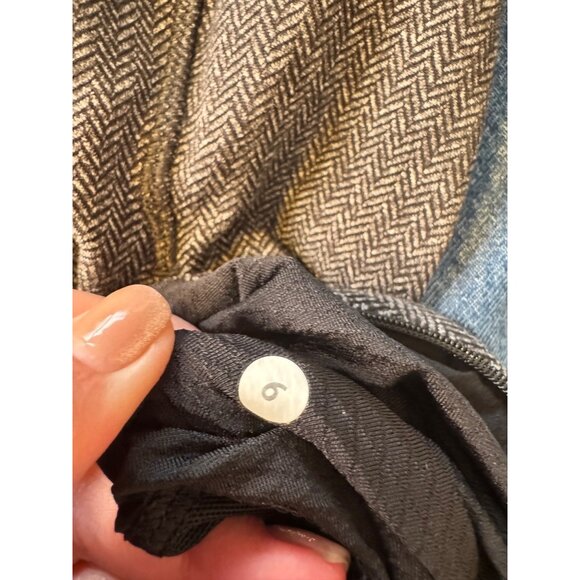 Lululemon "Think Fast Pullover" 1/4 Zip High Collar Size 4 Black/Gray Herringbon - Picture 8 of 8
